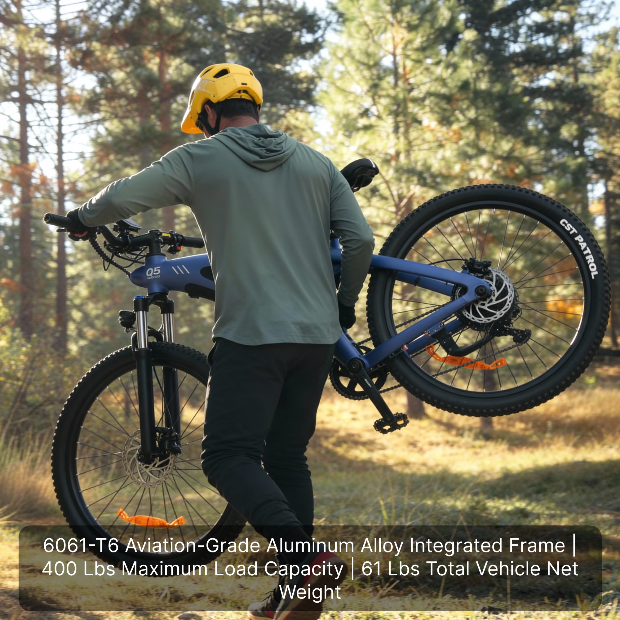 HX Q5 Shark Electric Bike Includes a 48V 20Ah Battery